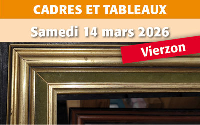 Vente à thème – Cadres et tableaux – Vierzon – 14 mars 2026